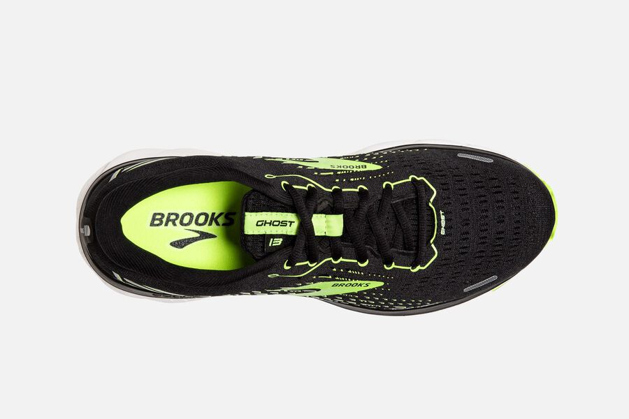 Brooks Ghost 13 Road Running Shoes Mens - Black/Green - GSEZN-6102